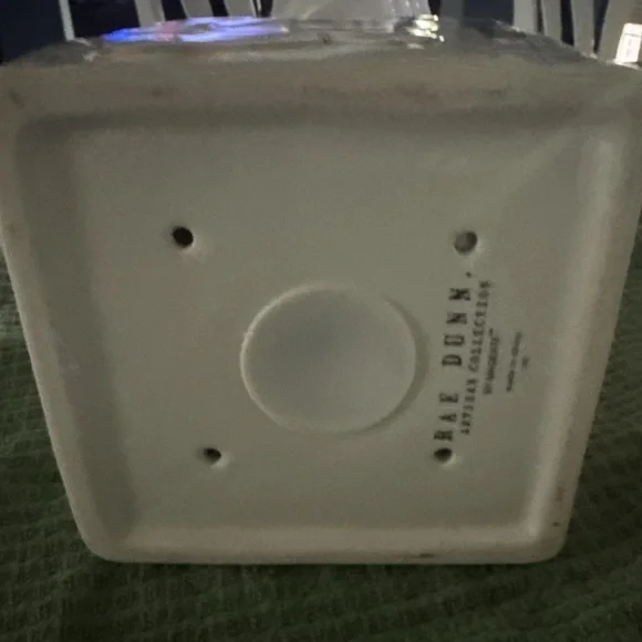 Rea Dunn Ceramic Birdhouse with Feather Design and Yellow Ribbon - Picture 5 of 9